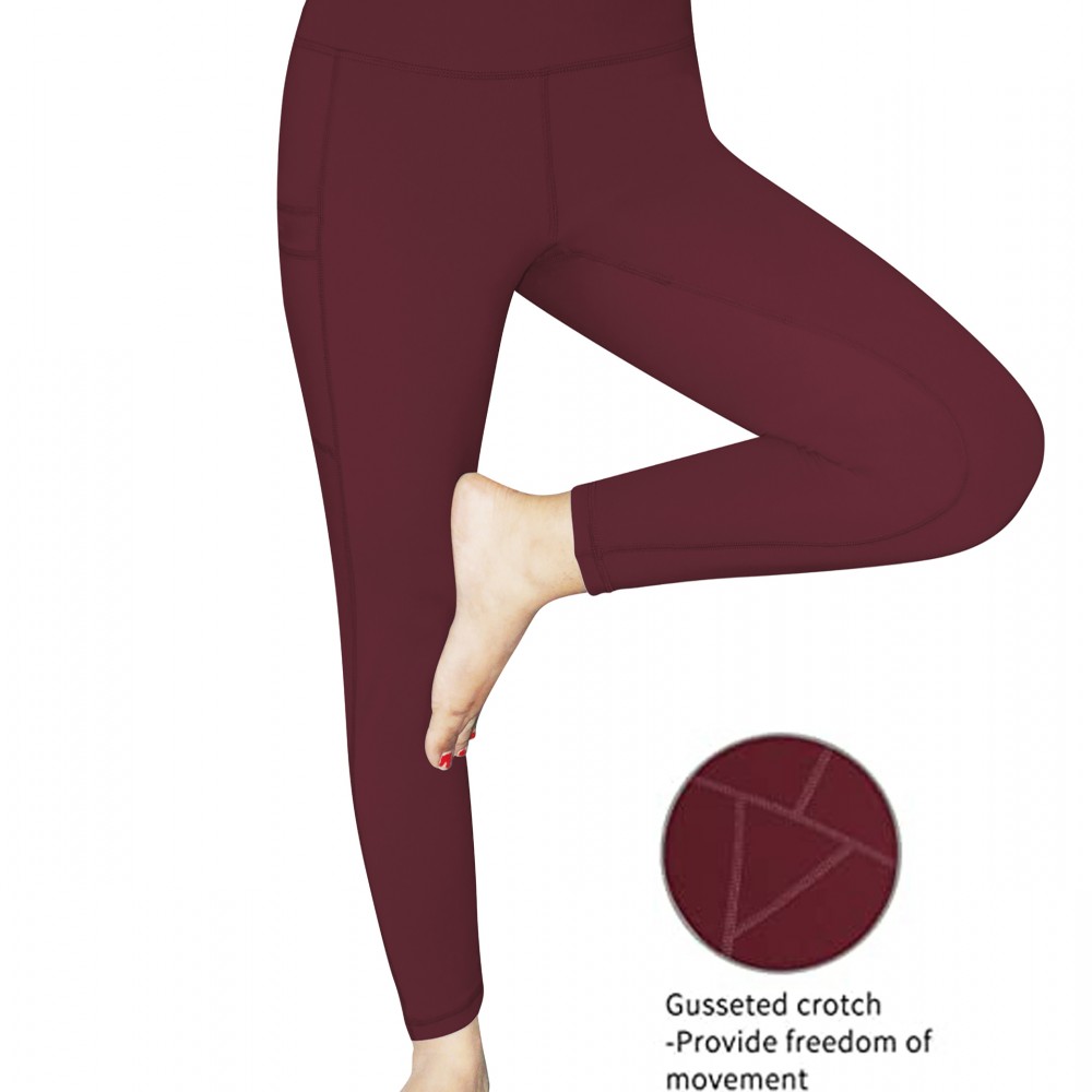 DALLX High Waist Yoga Pants with Pockets for Women Tummy Control