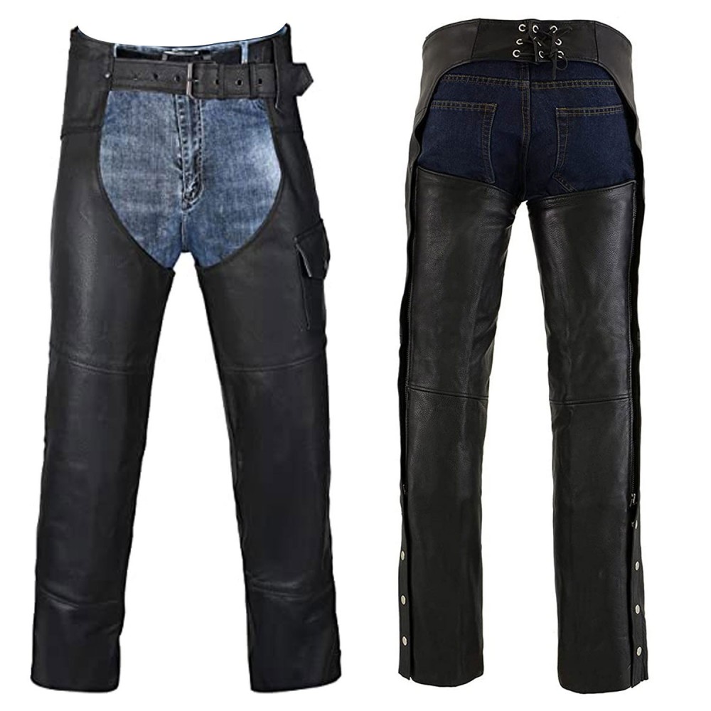 Leather Motorcycle Chaps for Men’s