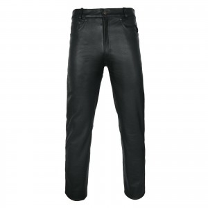 Men's Genuine Cow Skin Motorcycle Leather Pant