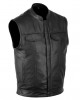  SOA Men's Motorcycle Club Leather Vest 